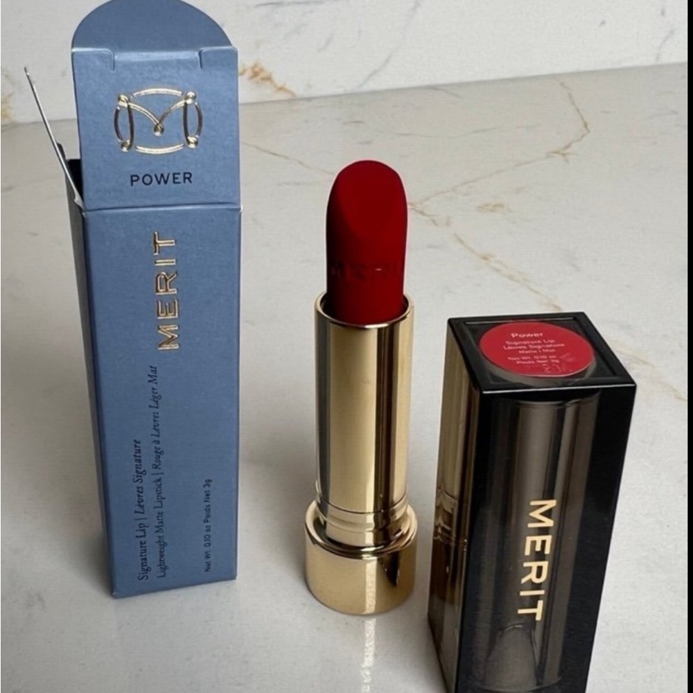 Merit Beauty Lipstick POWER Bold Red